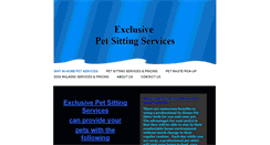 Desktop Screenshot of exclusivepetsitting.com